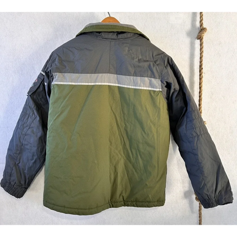 Columbia Jacket Lined Winter Ski WARM Green Youth Kids Sz 14 16